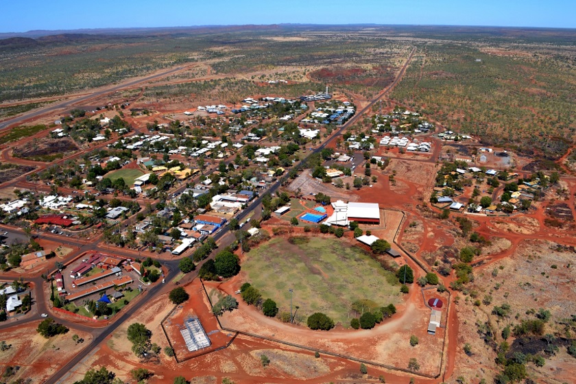 Ariel view of Halls Creek.