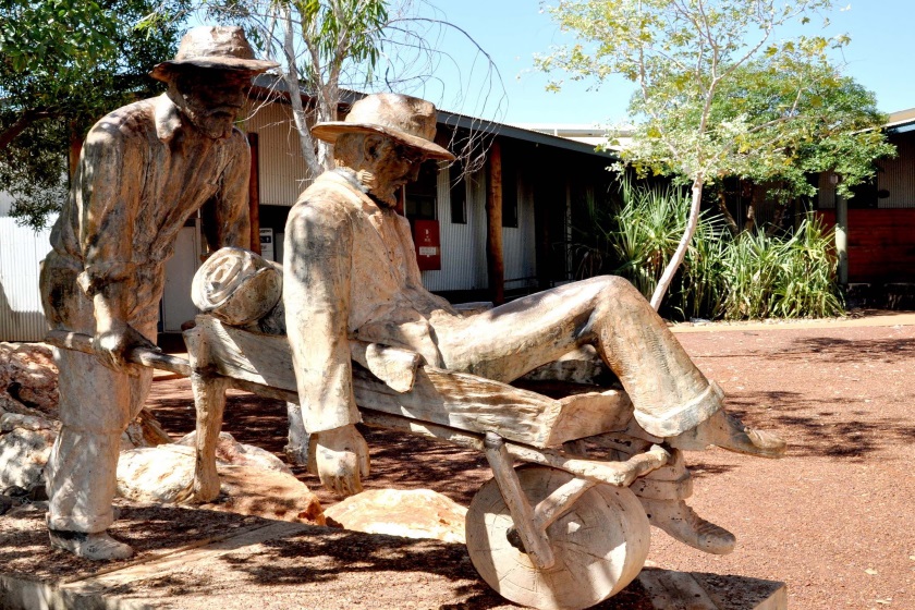 Statue of Russian Jack in the Shire of Halls Creek Memorial Park.